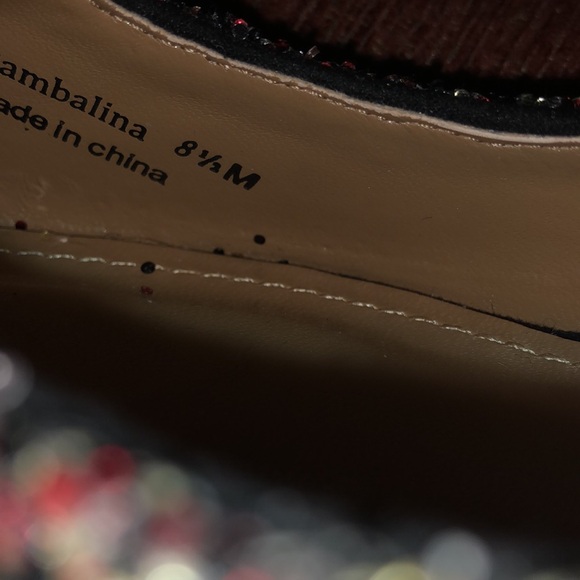 J. Renee’ Red/Gold Glitter Bambalina  Pumps SZ 8 1/2 - Picture 4 of 6